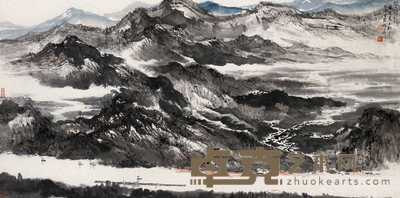 章炳文 1981年作 闽江行 立轴 67×136.5cm